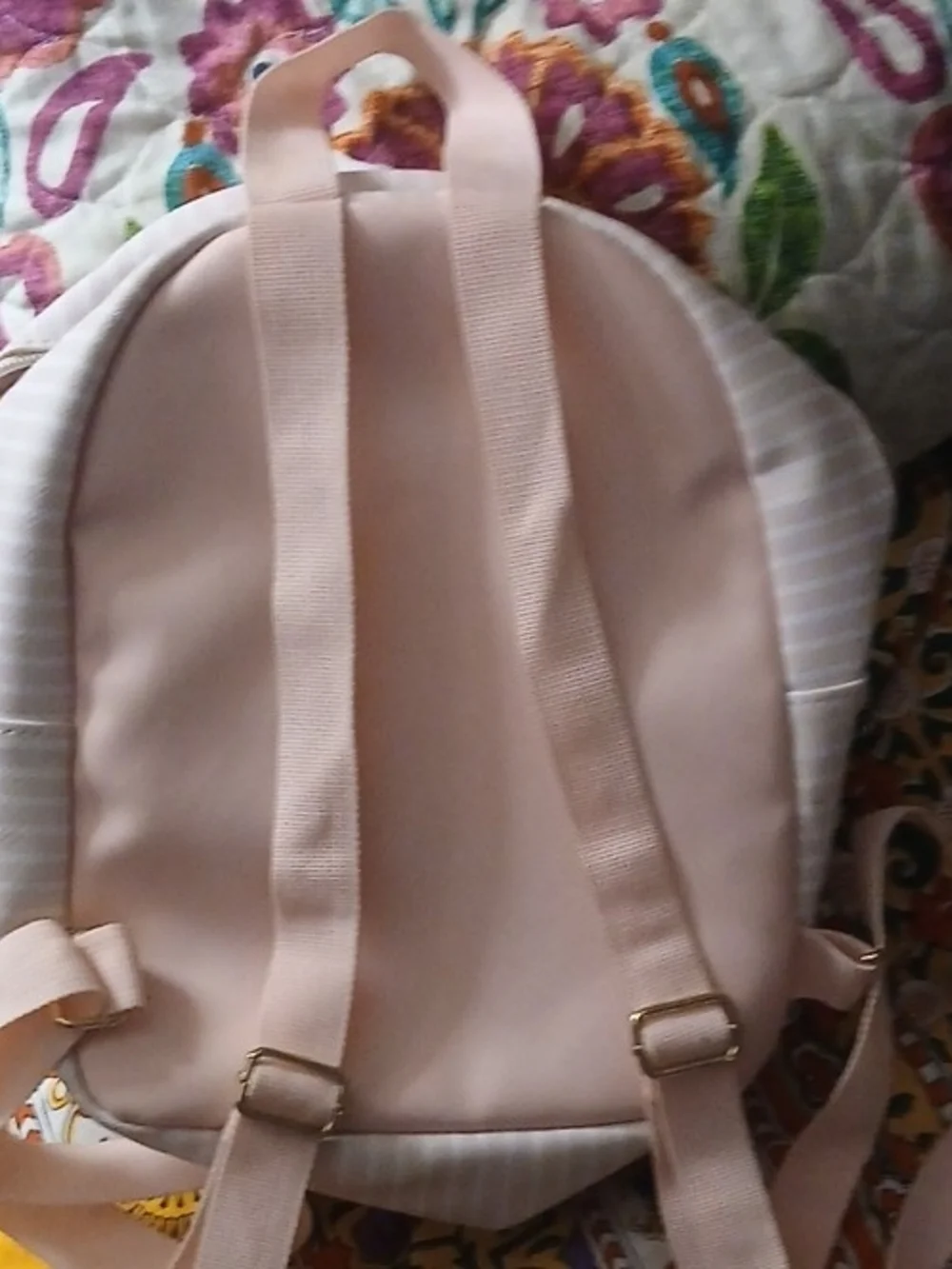 Loungefly Disney The Aristocats Marie Stripe Mini Backpack Pink & White